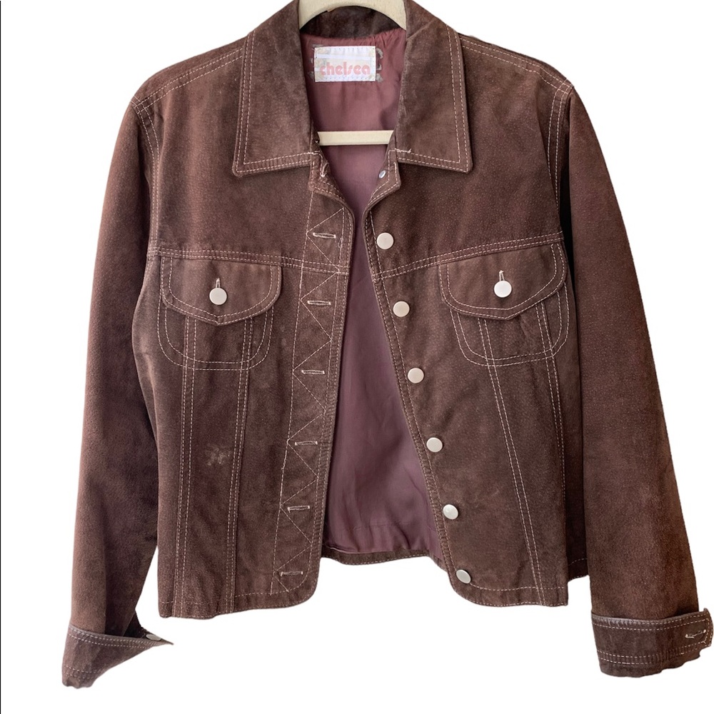 Brown suede jacket